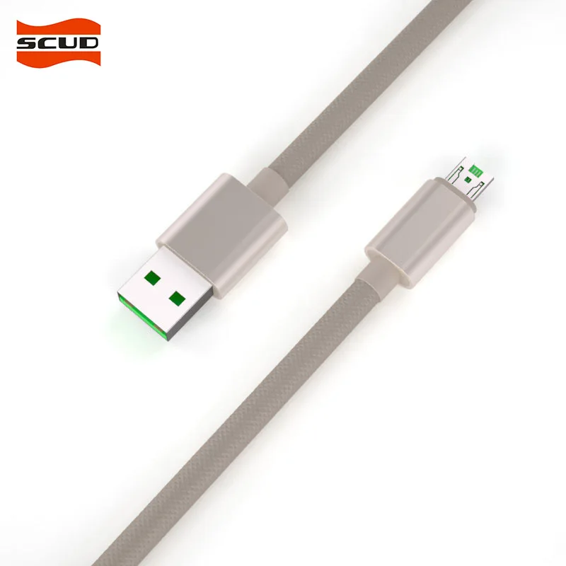 Gold Скад Кабель Micro-USB для кабеля для сотового телефона Android кабель для быстрой зарядки для USB устройства на базе android с функцией быстрой зарядки 1,5 м кабель для передачи данных KR11 - Цвет: Gold