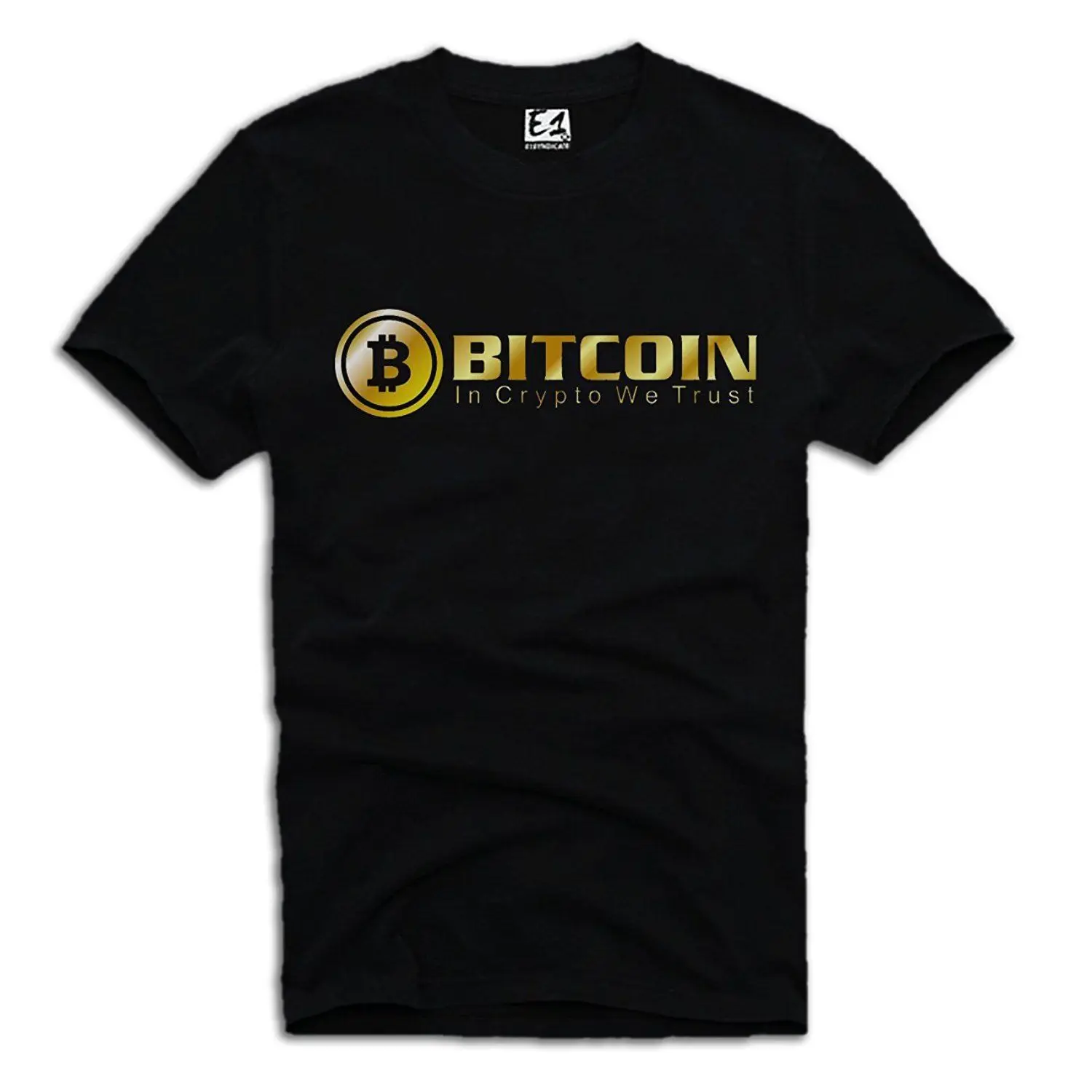 Футболка в CRYPTO WE TRUST Биткоин эфириум DASH LITECOIN A478DTG крутая Повседневная футболка