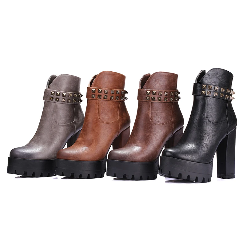 new Sexy Ultra High Heels Shoes Women Boots Female Round Toe Martin Boot Platform Ankle size 32-42 | Обувь
