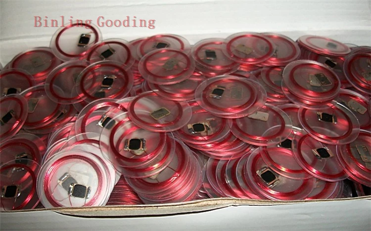 

125khz RFID EM4305 Transparent Writable Coin Card (25mm) RFID Copy Clone Card