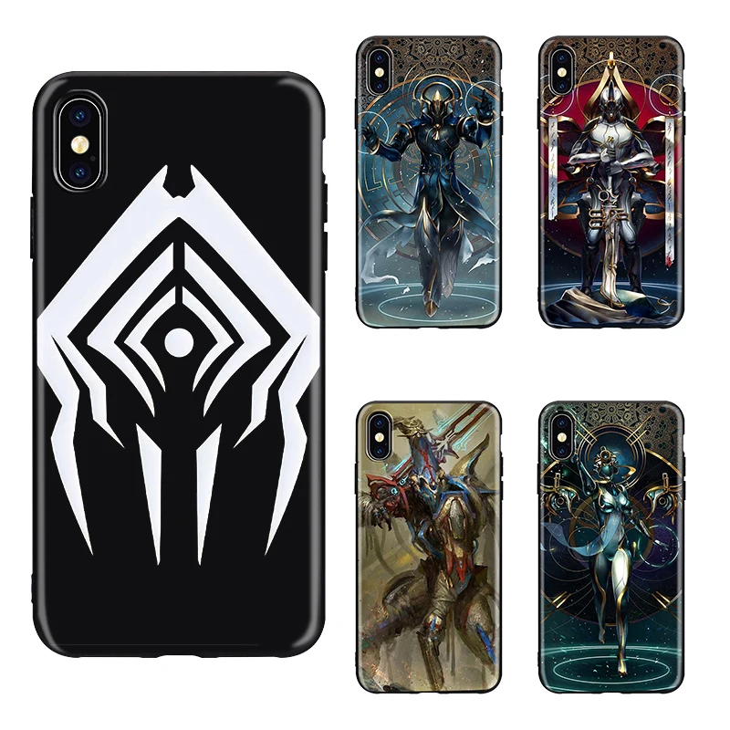 Warframe черный мягкий чехол для телефона для iPhone 8 7 6 6S Plus X XS MAX 5 5S SE XR 6plus чехол s Warframe