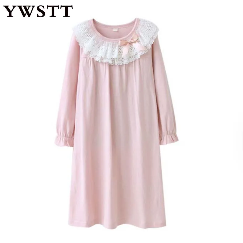 Ночные рубашки летние принцессы для девочек Ночная рубашка хлопковая детская