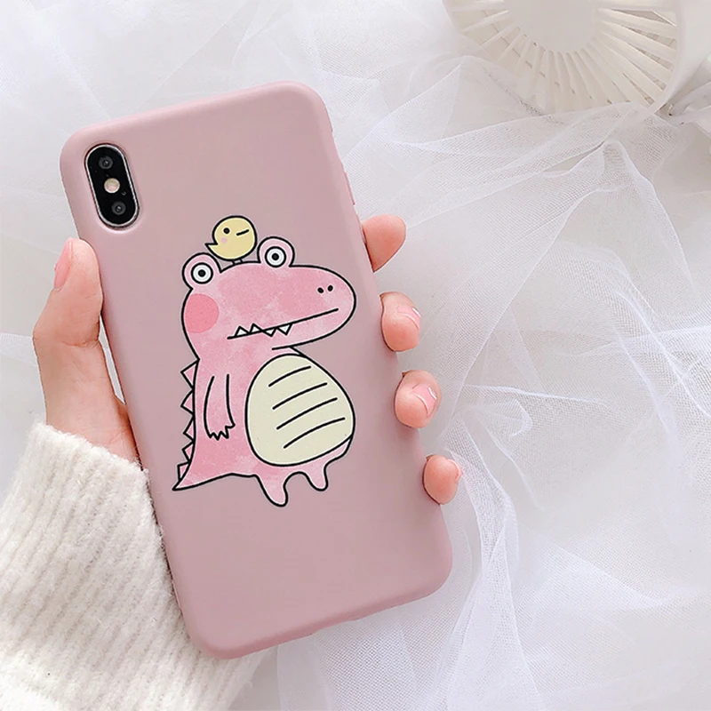 Glam чехол для телефона с милым рисунком крокодила iPhone XS Max XR X 8plus 8 7plus 7 6 S/6 Plus мягкий