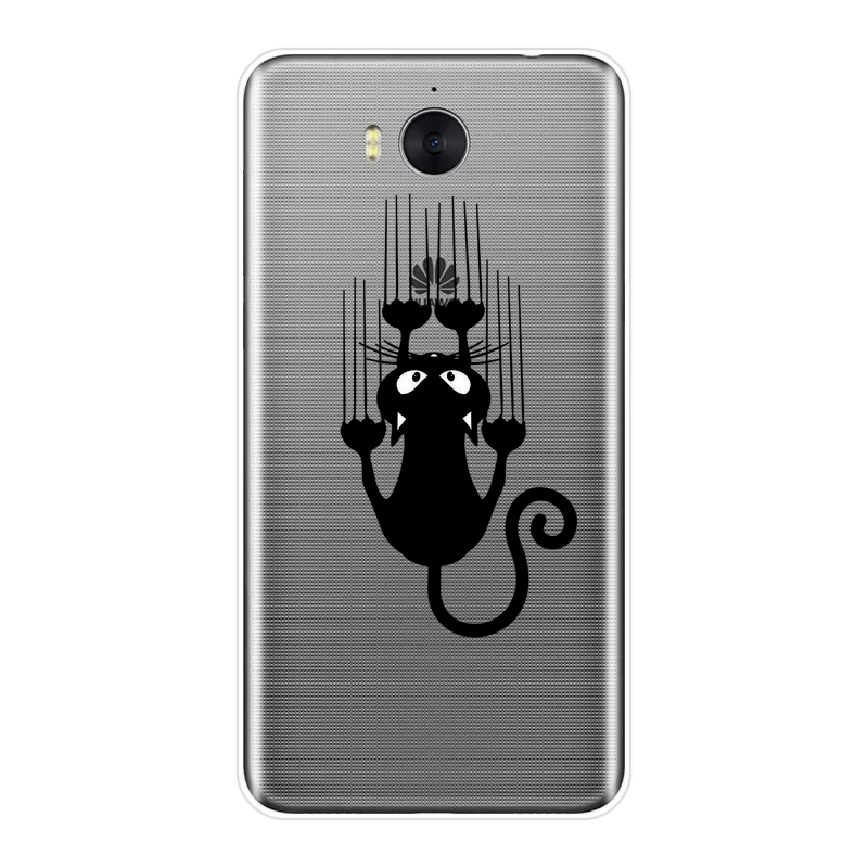 Задняя крышка для huawei Y5 Y6 Y7 Prime 2018 Y9 2019 силиконовый мягкий черный кот собака чехол