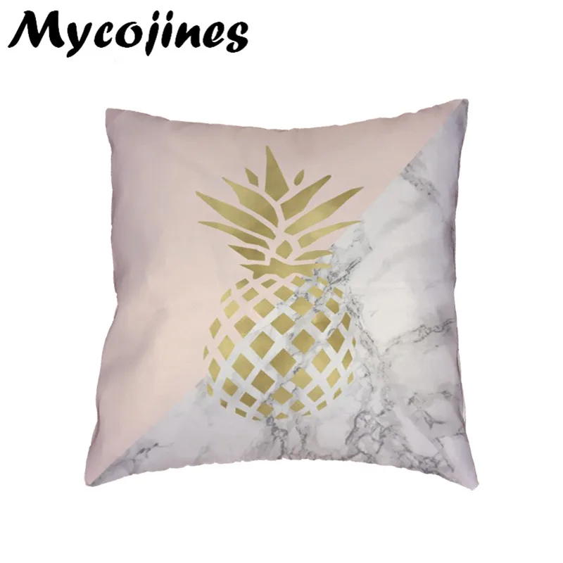 Золотой Роскошный Белый Чехол на подушку 45x45 см розовый синий мрамор вышивка