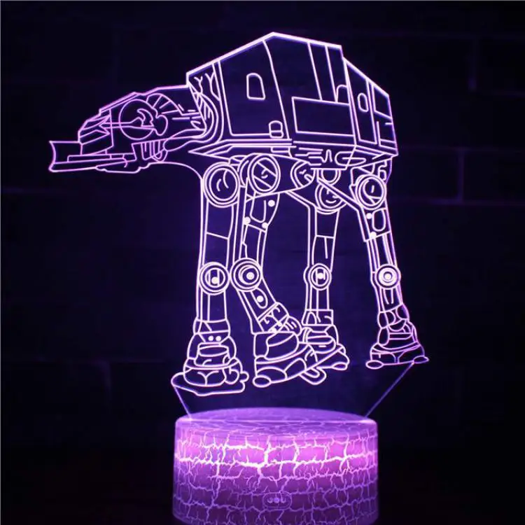 Lost battleship Usb Led 3d светильники очаровательный рисунок для детей игрушки 7 цветов Изменение Светодиодный Ночник светильник для детской комнаты - Испускаемый цвет: L