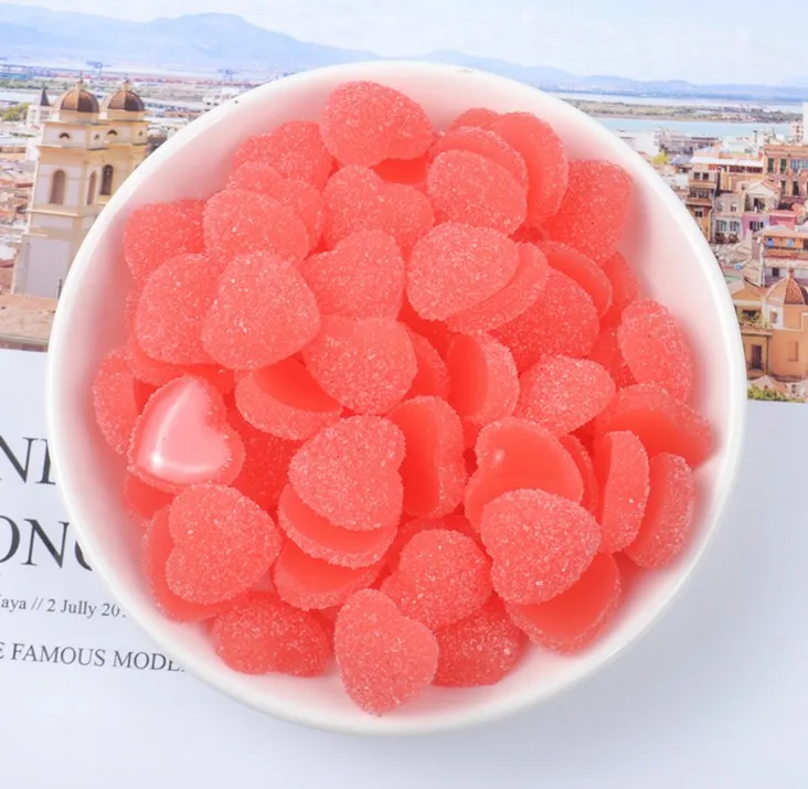 10 шт. Kawaii плоские резиновые кабошоны моделирование конфеты продукты милое в