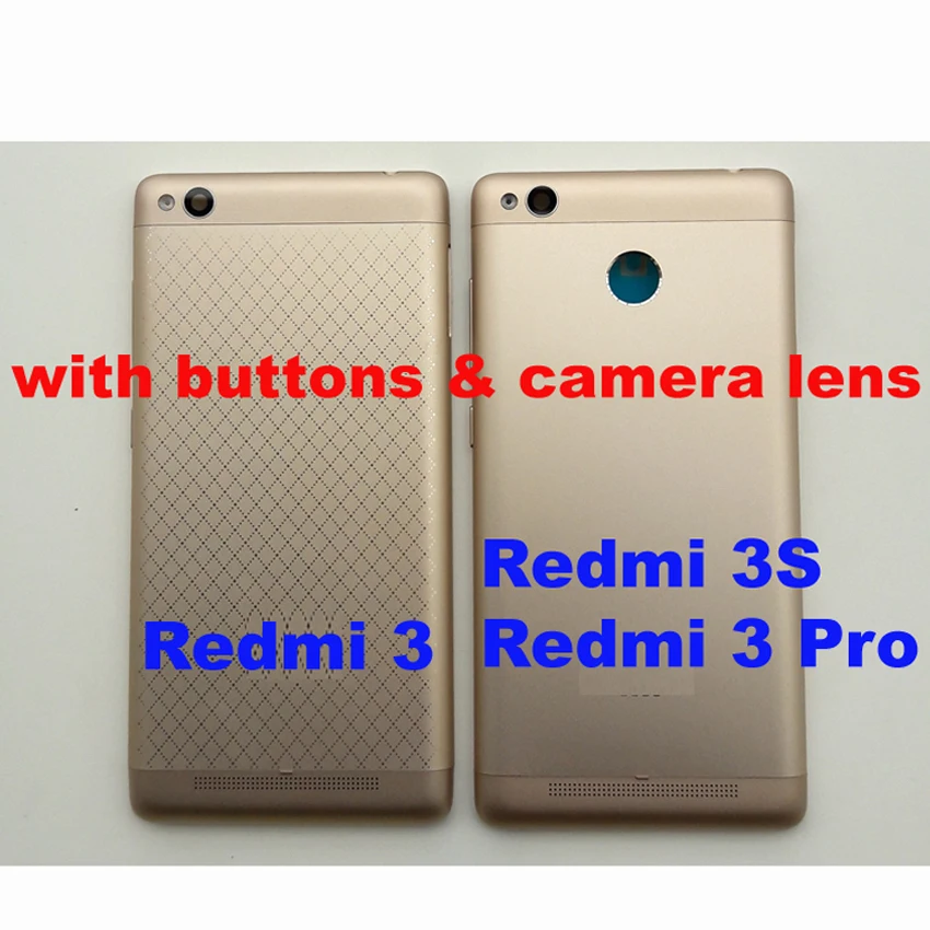LTPro для 5 0 &quotXiaomi redmi 3 3s pro задняя крышка аккумулятора + боковые кнопки стеклянный