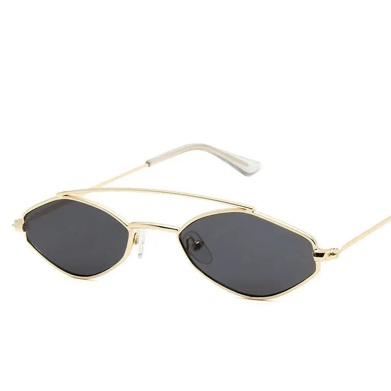 Новинка 2019 небольшие многоугольные солнцезащитные очки в оправе женские модные