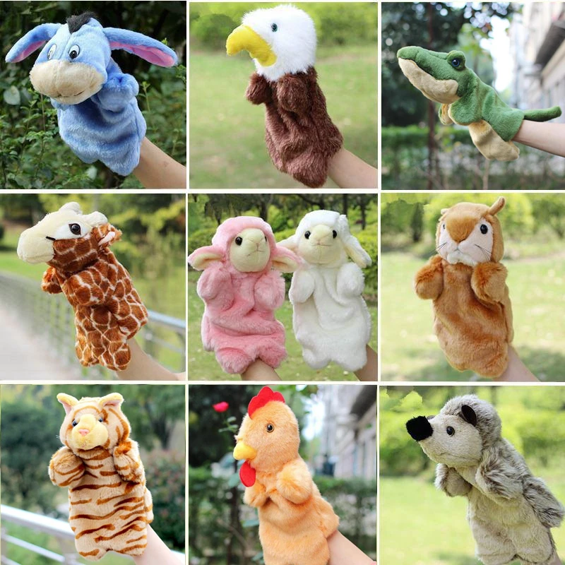 Плюшевые куклы для рук плюшевый мишка овечка пони лошадь ручная кукла Fantoche