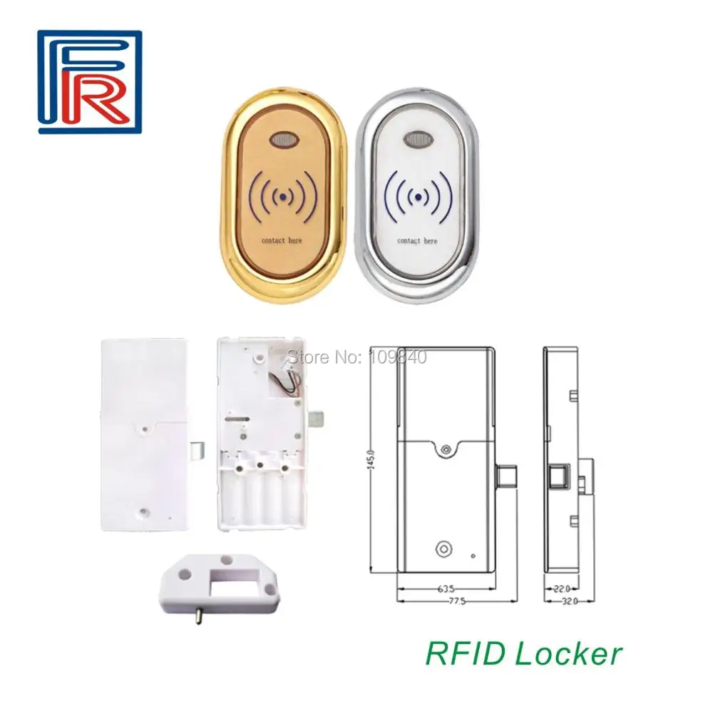 10pcs/lot Low LF 125Khz Card Electric Wireless Sauna door locker Hotel Fitness Cabinet lock Zinc alloy | Безопасность и защита