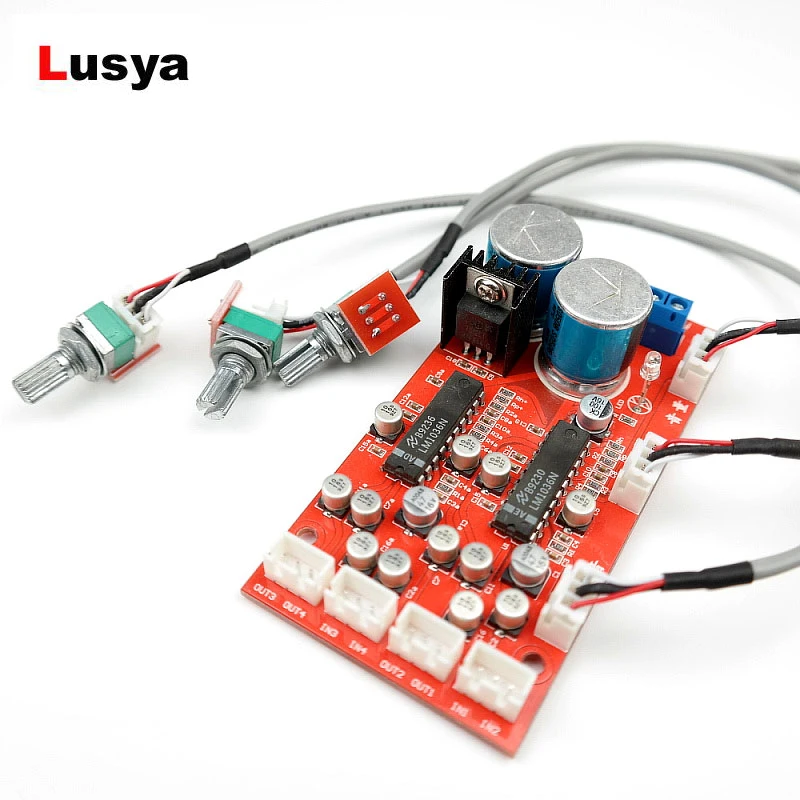 2 х стильная плата предварительного усилителя звука LM1036 Плата 4 канальная