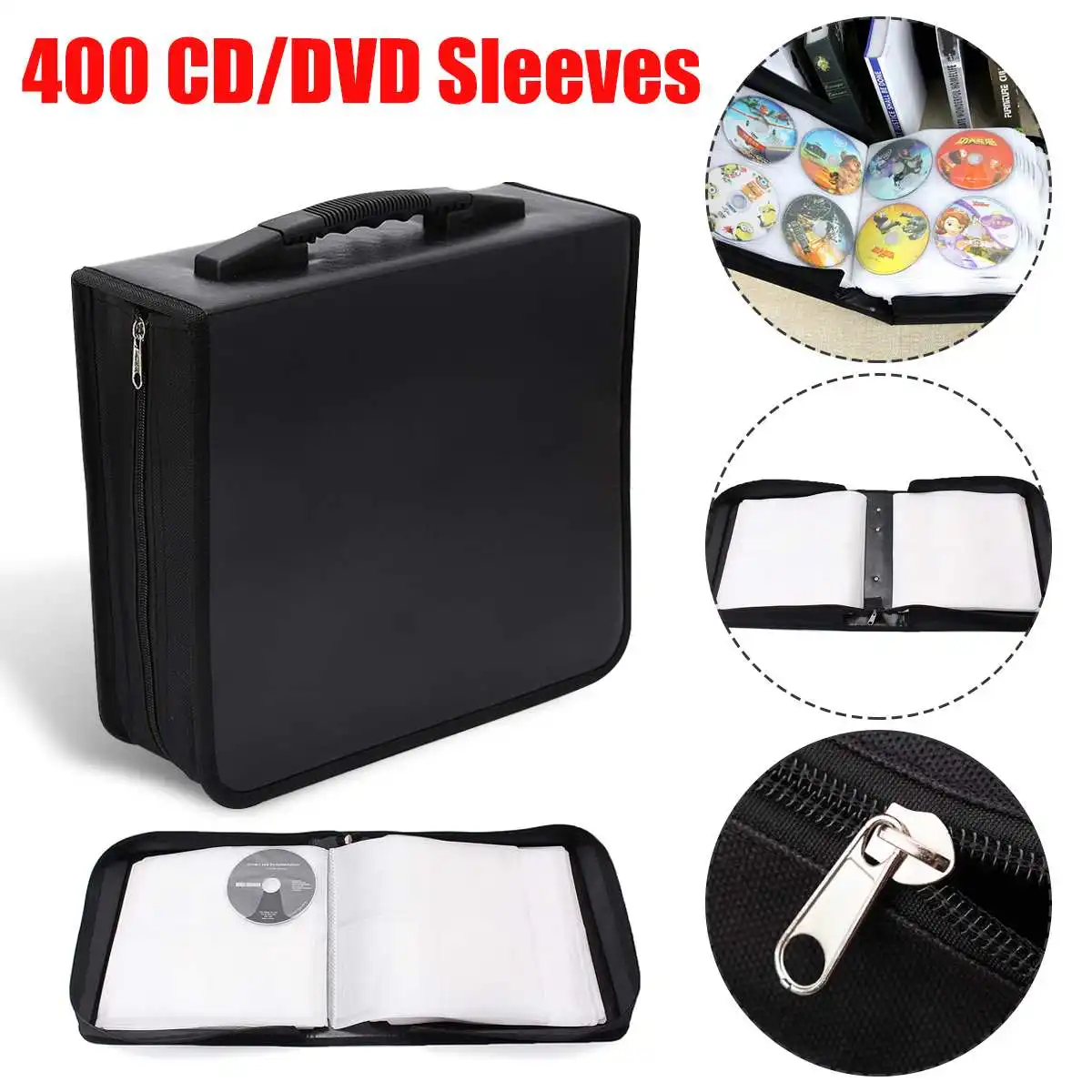 DJ Альбом Сбор хранения 240/400/520 диск CD DVD Портативный хранения карта мира печатных держатель прочный бумажник сумка кошелек - Цвет: 400PCS