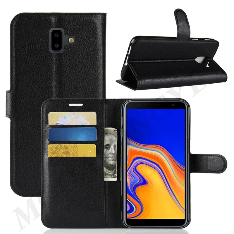 Чехол для Samsung Galaxy J6 Plus флип чехол из искусственной кожи телефона 2018 J610F J610 SM J6Plus J 6