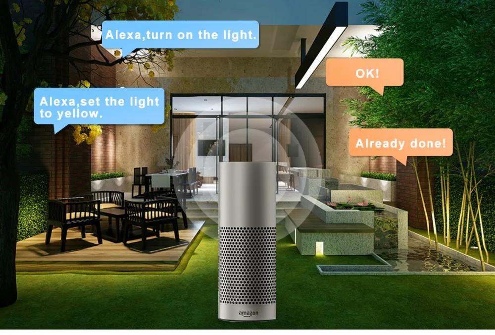 ZIGBEE ZLL светодиодный прожектор, 10 Вт, RGB+ CCT WWCW приложение Контроль цветовой температуры, Открытый водонепроницаемый IP65, работа с Amazon Echo plus светодиодный