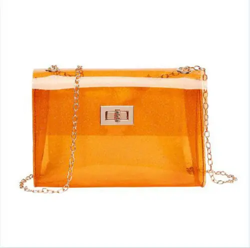 

Women Transparent PVC Clear Crossbody Jelly Bag Tote Handbag Shoulder Bag Purse