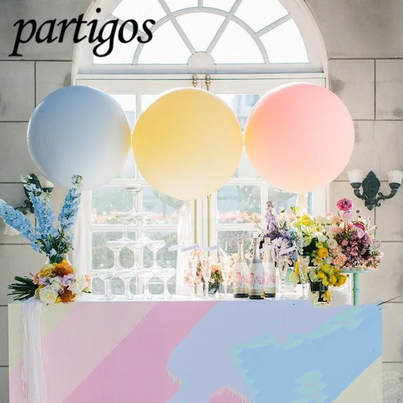 

5pcs 24inch Latex Balloon Macaron Color Wedding Decoration Baloons Baby Birthday Party Valentine's Day Decor Balloon Senior ash
