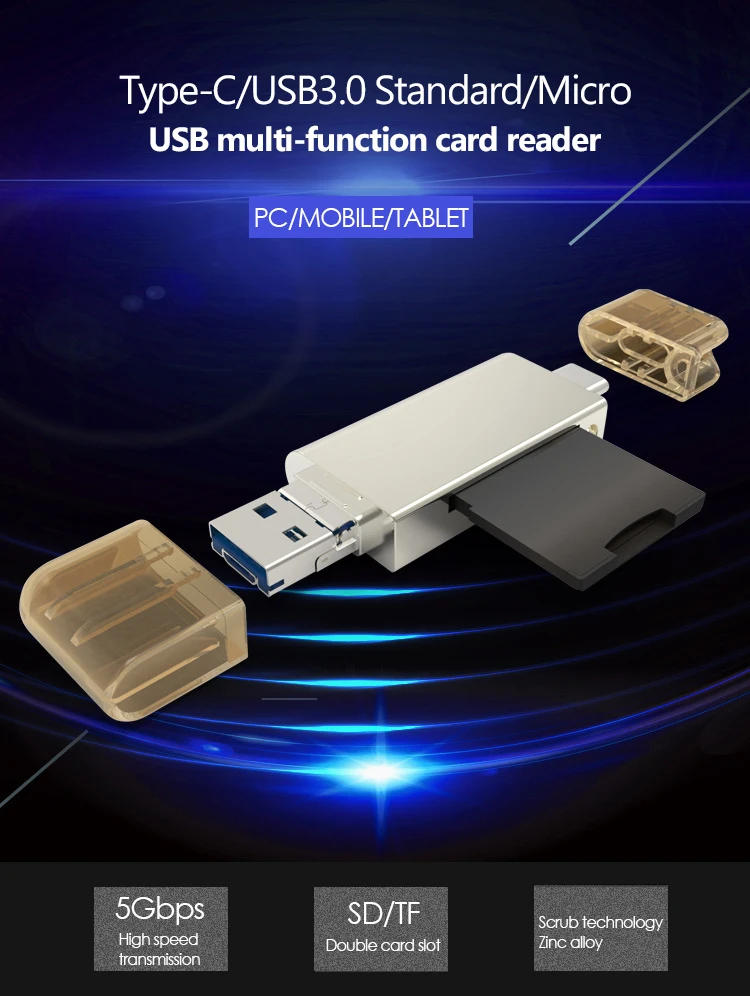 UTHAI C06 кардридер USB 3,0 SD/Micro SD TF OTG Смарт-карта памяти адаптер для ноутбука USB 3,0 type C/Lightning кардридер