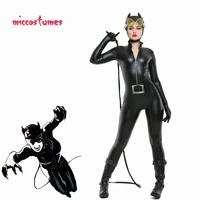 cat suit cosplay costume black bodysuit jumpsuit woman halloween cosplay costume