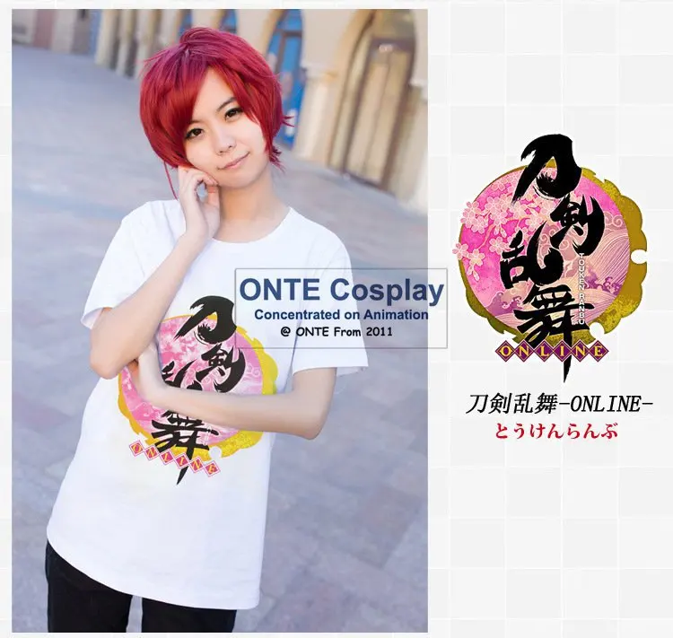 Япония новые игры Touken Ranbu Косплей Футболка онлайн Cos одежда хлопок печать o
