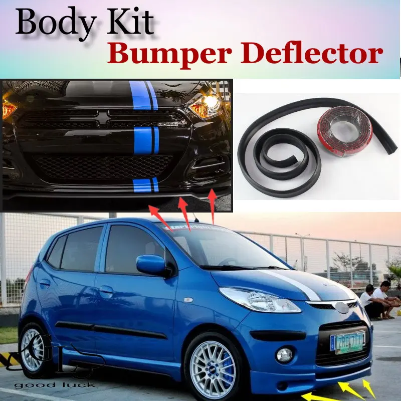 Бампер для губ дефлектор губы Dodge i10 2007 ~ 2015 передний спойлер юбка TopGear вентиляторы