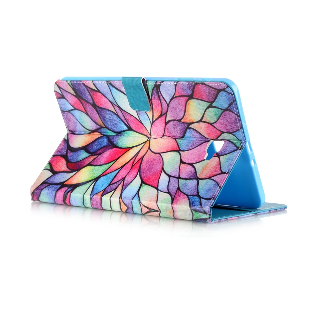 Окрашенные Флип кожаный чехол для Samsung Galaxy Tab A A6 10 1 2016 T580 T585 T580N задняя крышка Чехлы