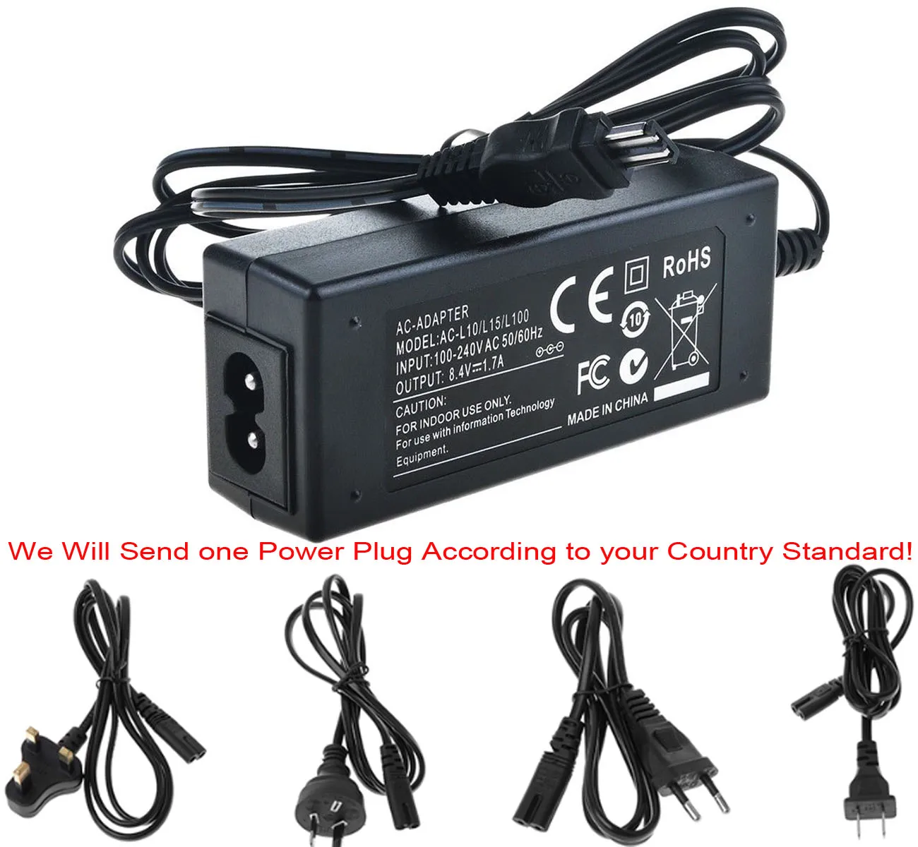 

AC Power Adapter Charger for Sony DCR-TRV30, DCR-TRV40, DCR-TRV50, DCR-TRV60, DCR-TRV70, DCR-TRV75, DCR-TRV80 Handycam Camcorder