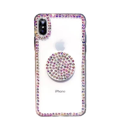 Fashion Glitter Bling Rhinestone Soft Case For iphone11 12 13 pro XS MAX XR 6S 7 8 Plus Diamond High Quality Bracket Phone Cover | Мобильные