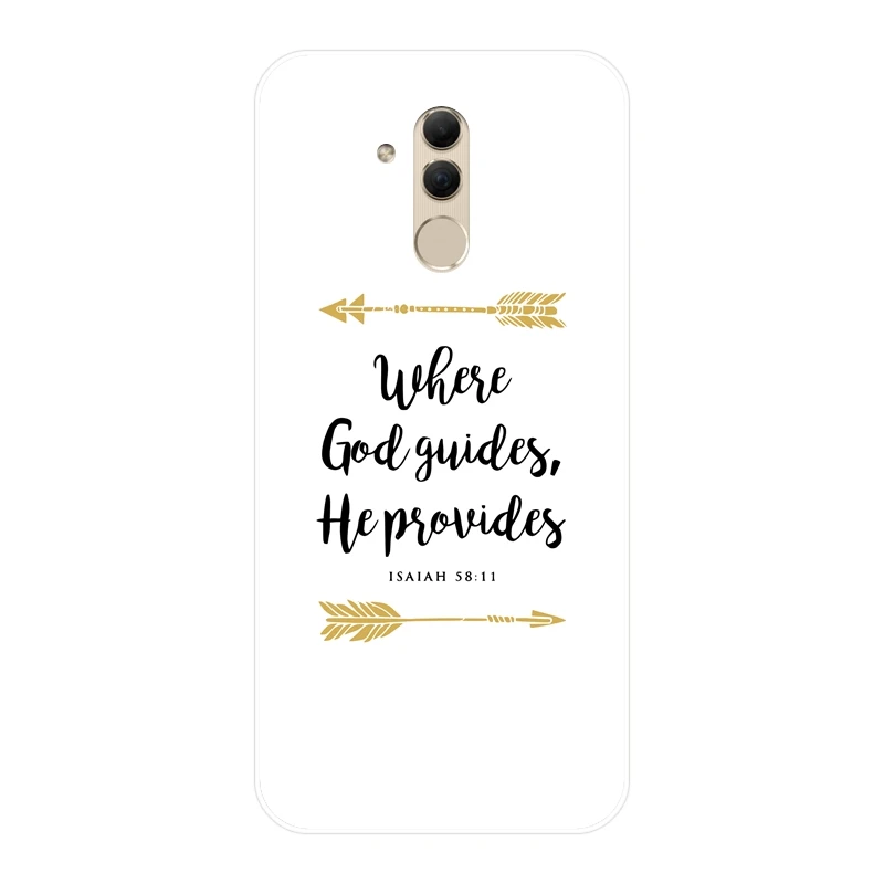 Силиконовый чехол для телефона Huawei Mate 20 10 9 Pro Bible Verse Quotes Text Flower мягкая задняя