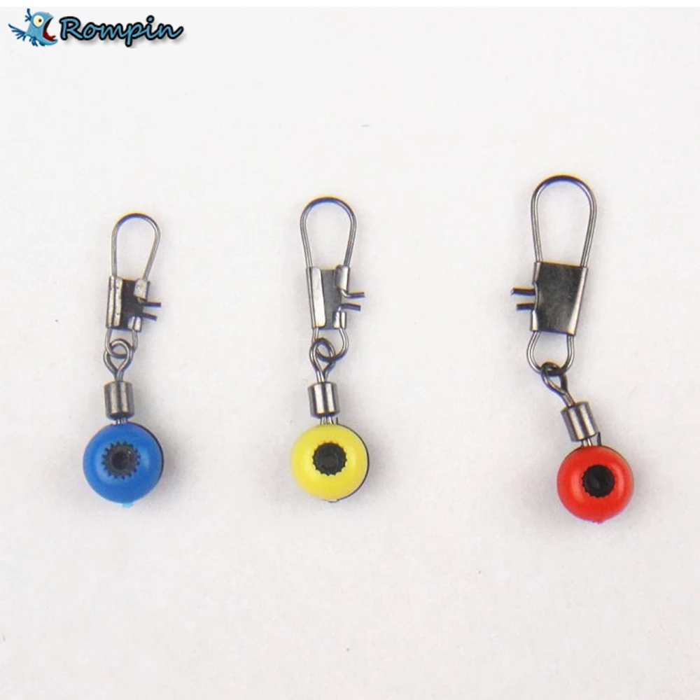 Rompin 20 шт./лот рыболовная леска для крючка Вертлюги хвостовик зажим соединитель