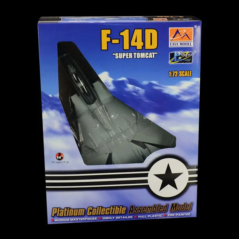 Предварительно построенный 1: 72 F-14 Tomcat F-14D реактивный самолет хобби Коллекционная