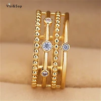 visisap geometry 4 lines shinning zircon inlaid rings for women dropshipping gold color lady ring fine finger jewelry b2462
