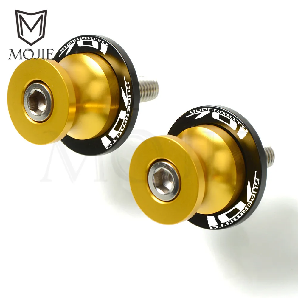 GL 6mm 701Supermoto Для Husqvarna 701 Supermoto- мотоциклетный маятник Катушки слайдер задний маятник Swingarm крышка Подставка винты Paddock - Цвет: GL 6mm 701Supermoto