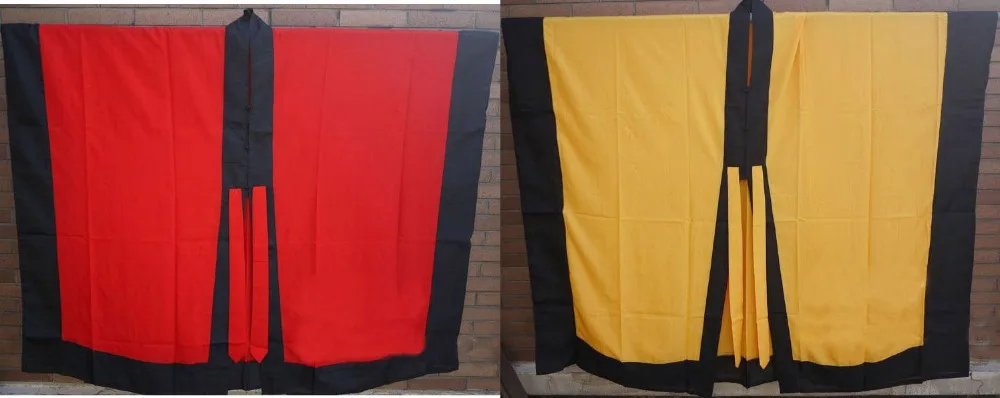 2 цвета красный/желтый унисекс даосские костюмы платье даосизм Тай Чи халат