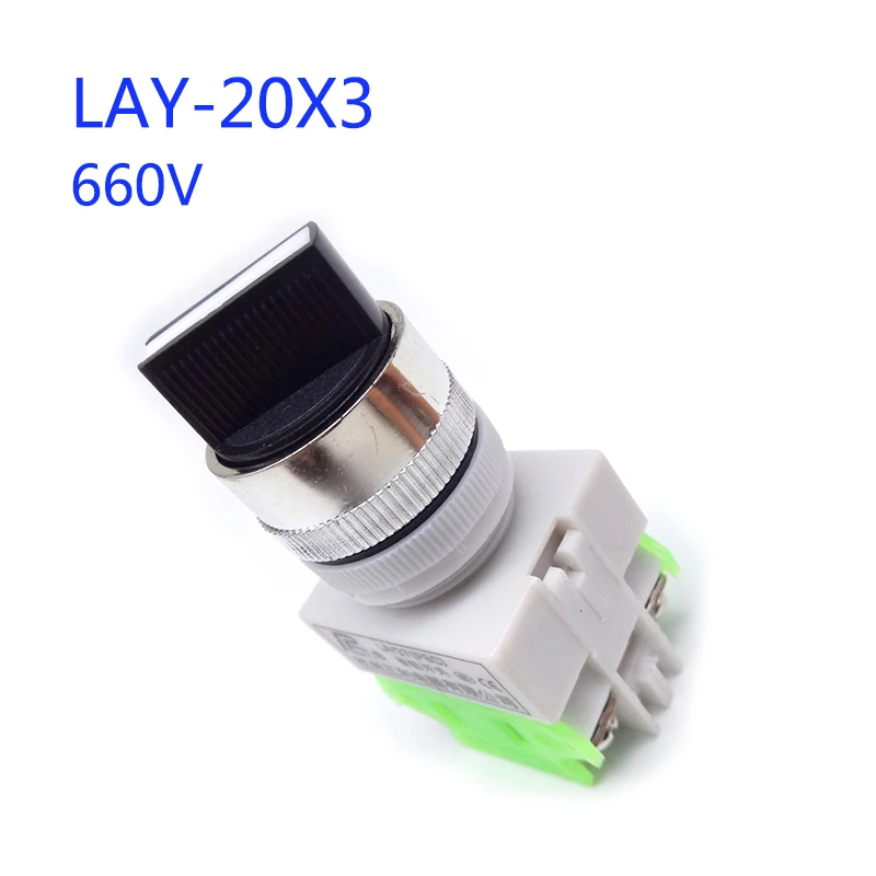 5 шт. три позиционная кнопка поворотный DPST переключатель блокировки 660 В Ui 10A Ith LAY