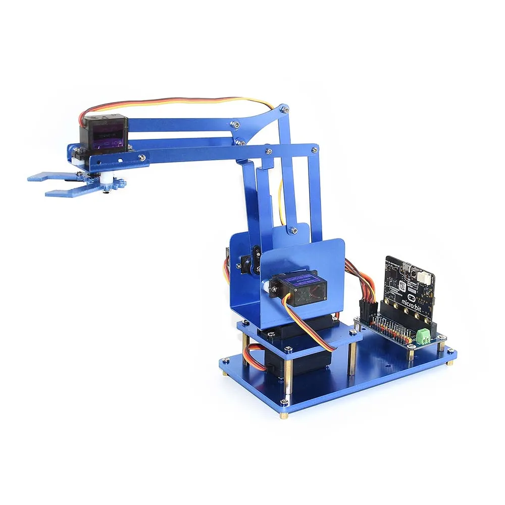 Waveshare 4-DOF Metal Robot Arm Kit for Micro:bit Bluetooth Remote Control Includes Servo Driver | Компьютеры и офис