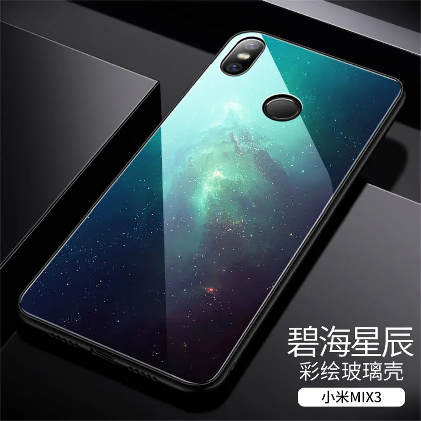 Роскошный чехол из закаленного стекла для Xiaomi mi mix 3, мягкий чехол из ТПУ с краями для Xiaomi mi mix 3 2s 2 mix3, чехол Aixuan