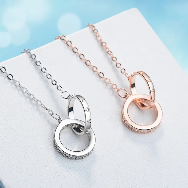 Chereda Hollow Geometric Lover Necklaces for Women  Gold  Chain Choker Wedding Elegant Jewelry Christmas Present 6