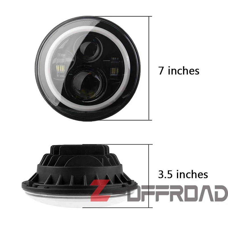Для Jeep Wrangler безлимитный JK 4 двери plug and play 7 &quotсветодиодные фары с halo кольцом