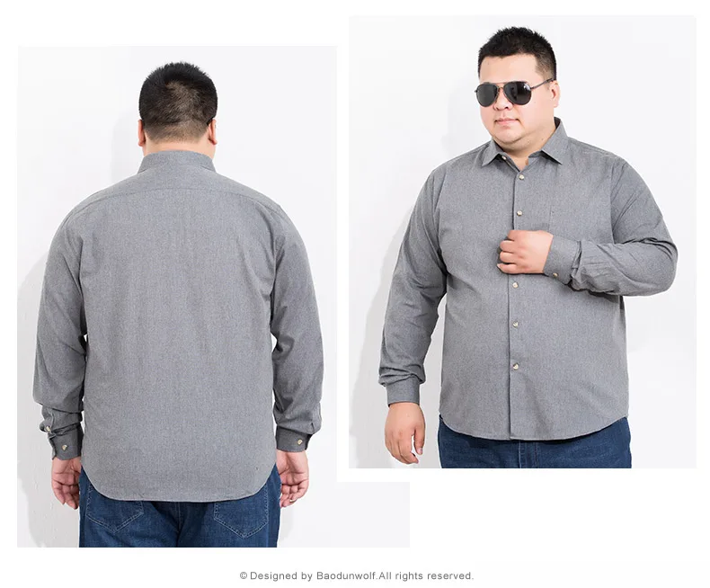 8XL 6XL 5XL мужская рубашка с французскими запонками Мужская Однотонная длинным