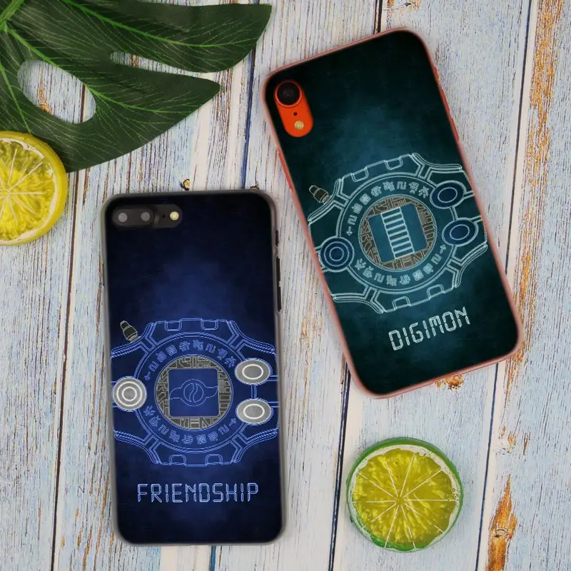 Модный прозрачный жесткий чехол для телефона с аниме Digimon iPhone X XS Max XR 8 7 6 6s Plus 5 SE 5C 4