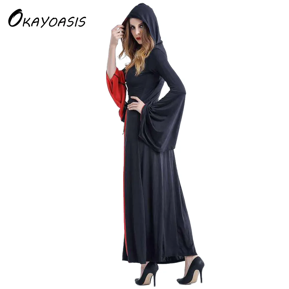 Викторианские костюмы на Хэллоуин толстовка с капюшоном костюм ведьмы женское