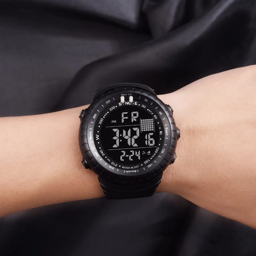 SYNOKE 9648 Waterproof Sports Men's Multi-function Outdoor Electronic Watch LED Fashion Male Students Big Screen | Наручные часы