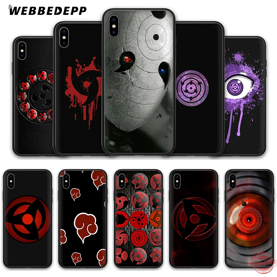 WEBBEDEPP Шаринган Наруто Риннеган Мягкий силиконовый чехол для iPhone 8 7 6S 6 Plus 11 Pro XS Max XR X 5 5S SE