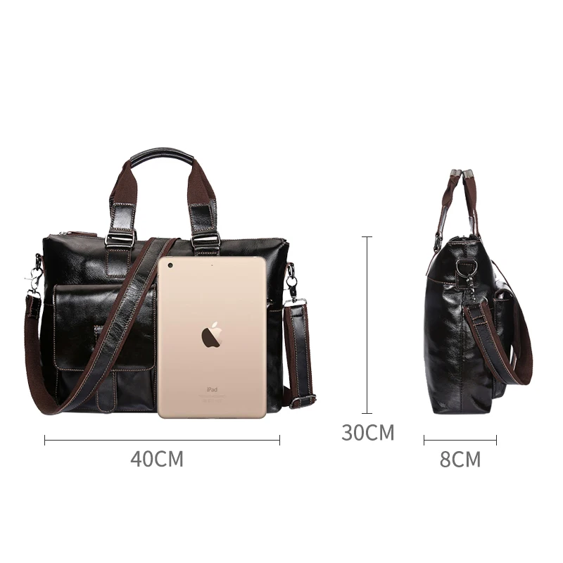 

Brand Leather 14' Business Briefcase Sac Men's Computer Handbags Male Crossbody Shoulder Bag Messenger Bag For Laptop XA247ZC