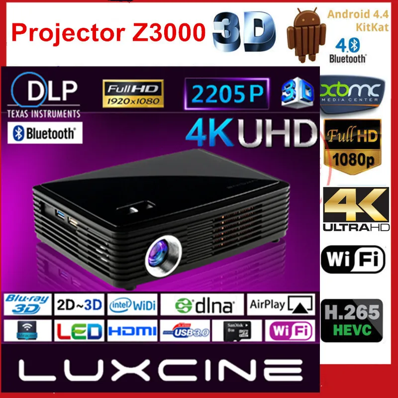4 KSmart Мини СВЕТОДИОДНЫЙ 2205 P Blu-Ray 3D Проектор Для Домашнего Кинотеатра Projeckor 1080 Full HD