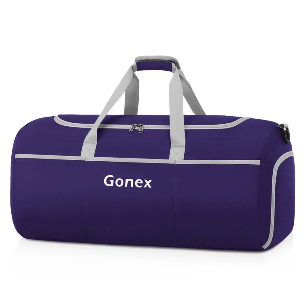 Purple Gonex 70L складываемая дорожная сумка, легкая сумка для багажа, сумка на плечо, удобная сумка для отдыха на природе, Студенческая, походная, деловая - Цвет: Purple