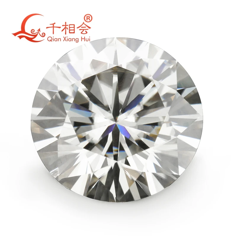 5mm to 15mm gray color Round Brilliant cut Sic material moissanites loose stone by qianxianghui
