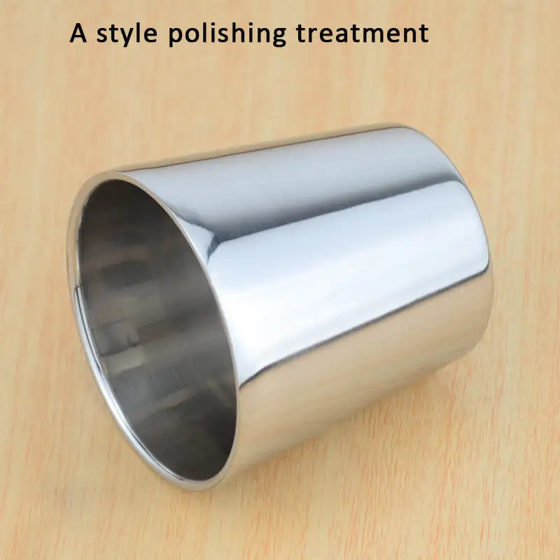 A style polishing Sanqia 180 мл 10 шт./партия двойная настенная пивная кружка из нержавеющей стали пивная кружка с защитой от ударов и горячей безопасной кофейной кружкой - Цвет: A style polishing