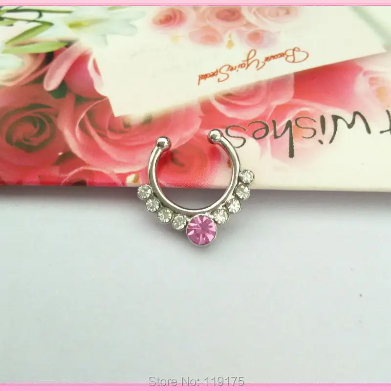 1 шт. модная стальная поддельная перегородка кликер искусственное кольцо для